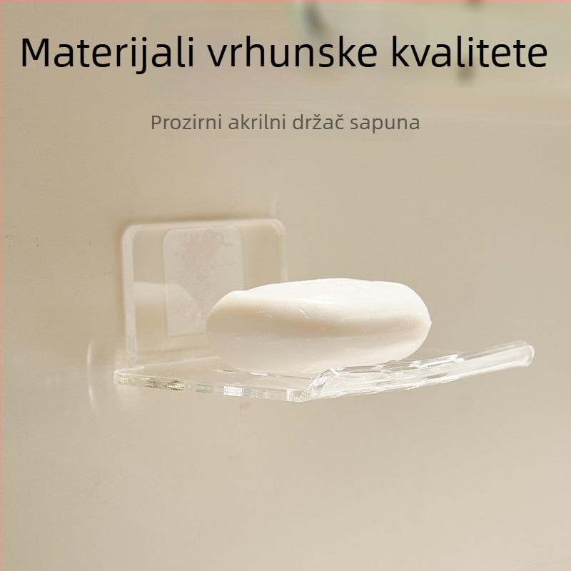 Kiandel akrilni zidni posuda za sapun s odvodom, bez bušenja