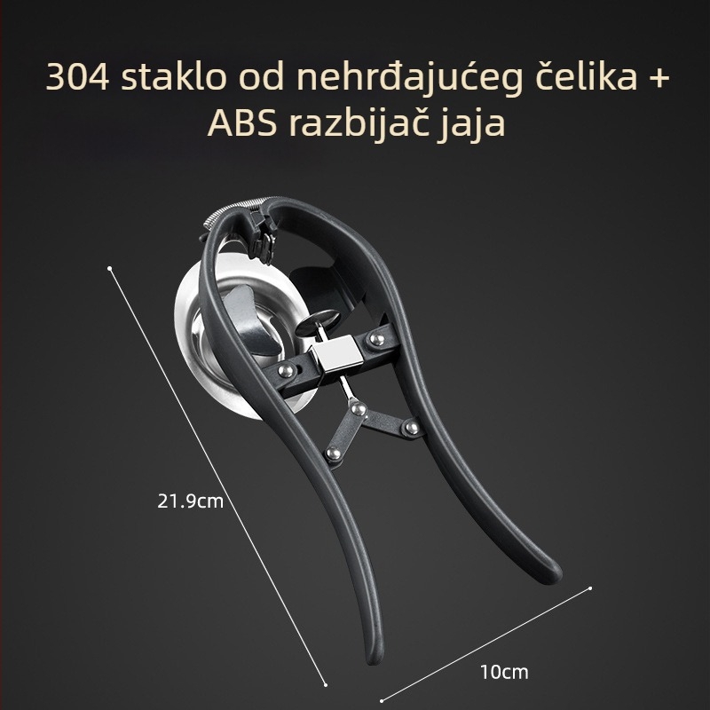 Razdjeljivač žumanjka i bjelanjka, otvarač školjke – kuhinjski alat od nehrđajućeg čelika 304, ručni, mogućnost tiska logotipa