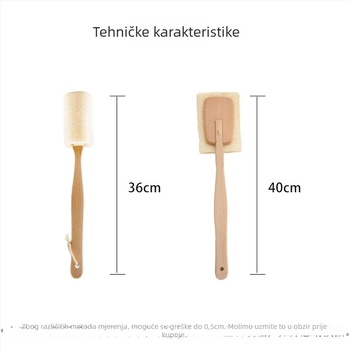 Kupaonska četka za leđa s dugom drškom i masazna četka od luffe za exfolijaciju (Brand: Yisi Kang; Materijal: Luffa; Za odrasle; Prilagodba: Da)