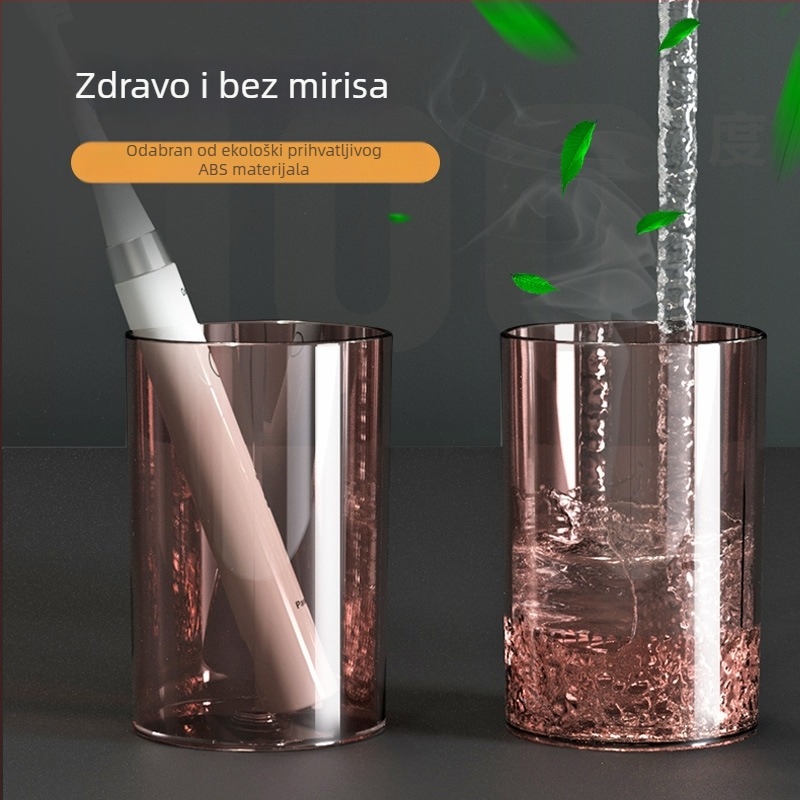 Zidni držač za četkice za zube, bez bušenja, s dozom za pastu, od plastike