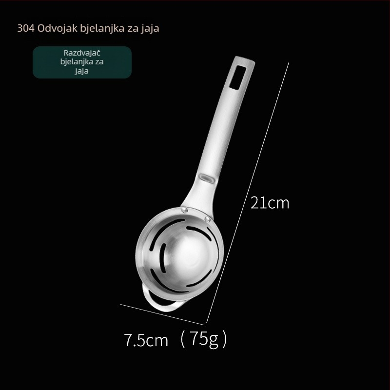 Odvojivač žumanjka i bjelanjka – nehrđajući čelik, ručni kuhinjski alat za pečenje, K03980