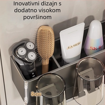 Držač četkice za zube, Space aluminij, zidni, skladištenje