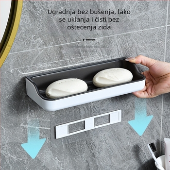 Zidna kutija za sapun od ABS-a s dvostrukim slojem odvodnje