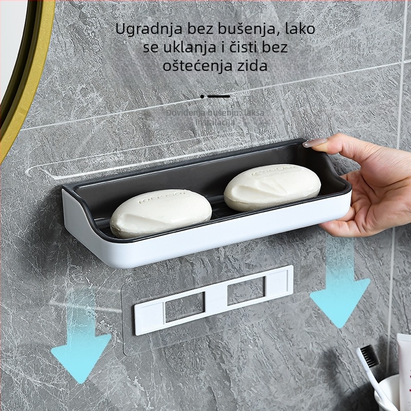 Zidna kutija za sapun od ABS-a s dvostrukim slojem odvodnje
