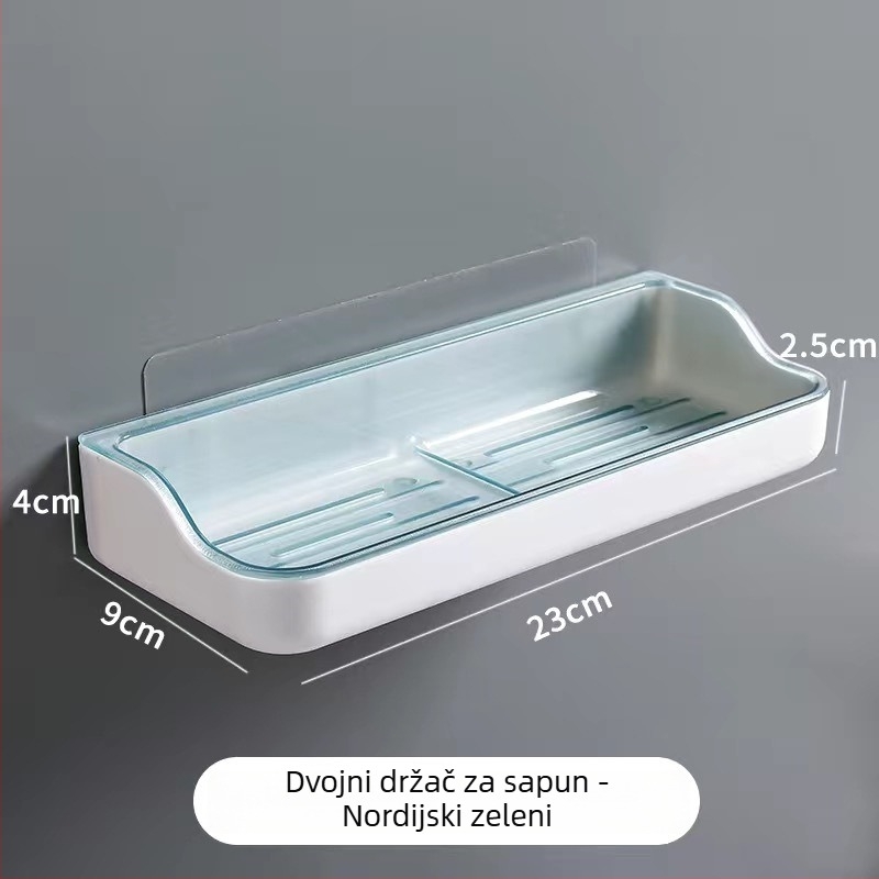 Zidna kutija za sapun od ABS-a s dvostrukim slojem odvodnje