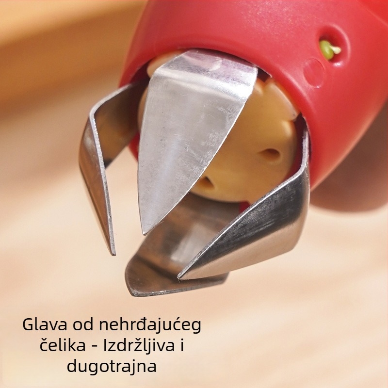 Set alata za voće: višefunkcionalni uklanjivači za stabljike jagoda, oči ananasa, listove i jezgru rajčice; Materijal: plastika i nehrđajući čelik; Prilagodljivo; Minimalistički stil; Lansiran 2025