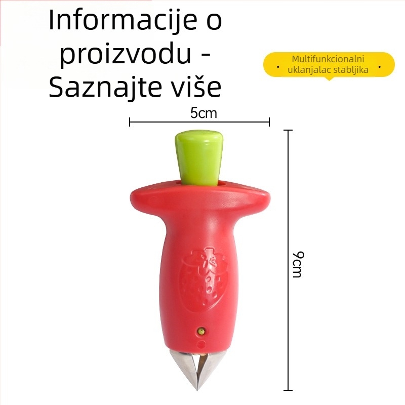 Set alata za voće: višefunkcionalni uklanjivači za stabljike jagoda, oči ananasa, listove i jezgru rajčice; Materijal: plastika i nehrđajući čelik; Prilagodljivo; Minimalistički stil; Lansiran 2025