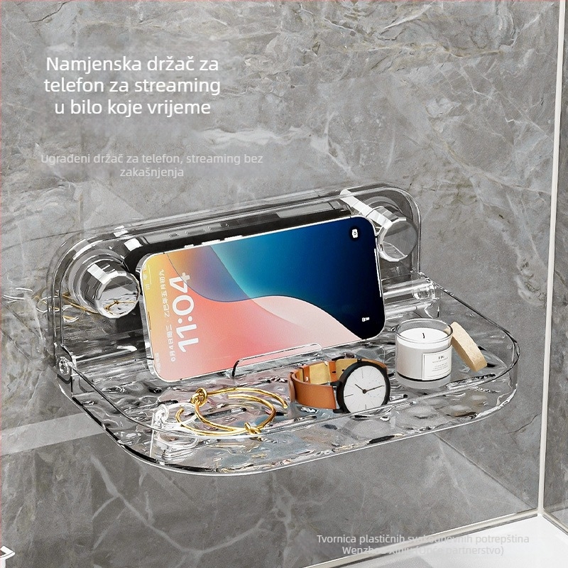 Držač sapuna s usisavačem (bez bušenja) – PE materijal, brend New Torch, kod 9631/9632, moguć tisak logotipa