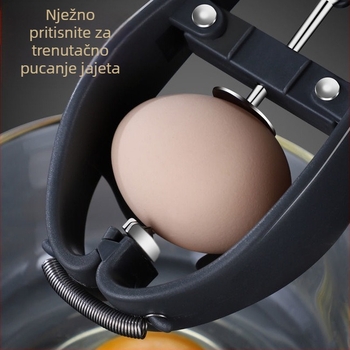 2-u-1 Otvarač jaja i odvajač bjelanjka, 304 nehrđajući čelik, ručna uporaba