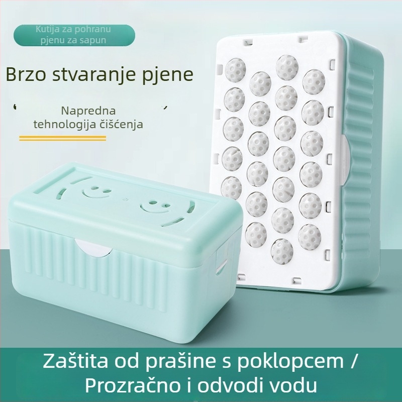 Plastična kutija za pjenu sapuna s poklopcem, otisnut logotip, marka: Tuo also, paket 300 kom