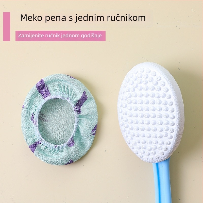 Laudrey Četka za kupanje s dugačkom drškom i mekanim vlaknima za exfolijaciju leđa i tijela – PP materijal, Opća namjena, Pakiranje 200, Mogućnost privatne oznake