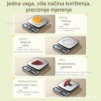 Wise a03 kuhinjska elektronička vaga, kapacitet 10 kg, elektroničko mjerenje, napajanje: 2 AA baterije ili USB, za kuhinjsku upotrebu