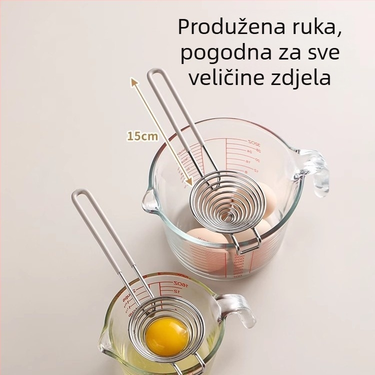 Nerđajući čelični odvajač bjelanjka i žumanjka - ručni kuhinjski alat za domaću upotrebu, YQ, moderni minimalistički dizajn