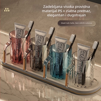 Držač za četkicu za zube s vakuumskom prihvatom – zidni, plastični, skladištenje