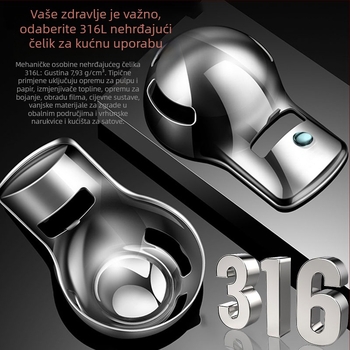 Razdjeljivač bjelanjka i žumanjka, 316 nerđajućeg čelika, ručni, zidni držač, s AKL logom