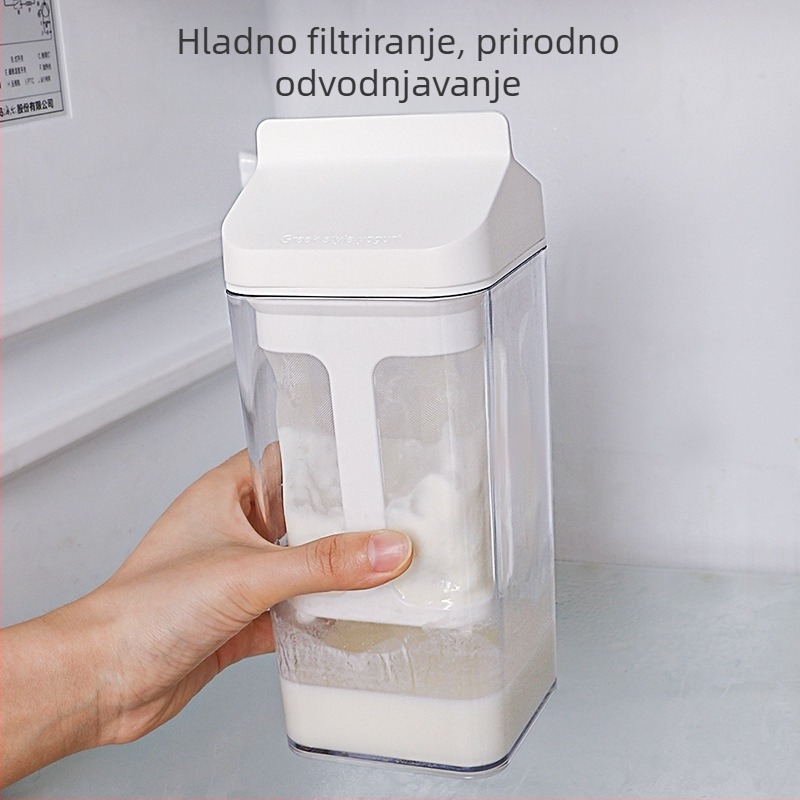 Separator sirutke za jogurt s filtrom za sir i sojino mlijeko | PEARL; Materijal: posuda od AS smole; PP mreža 30; Nije električni; Moderan dizajn