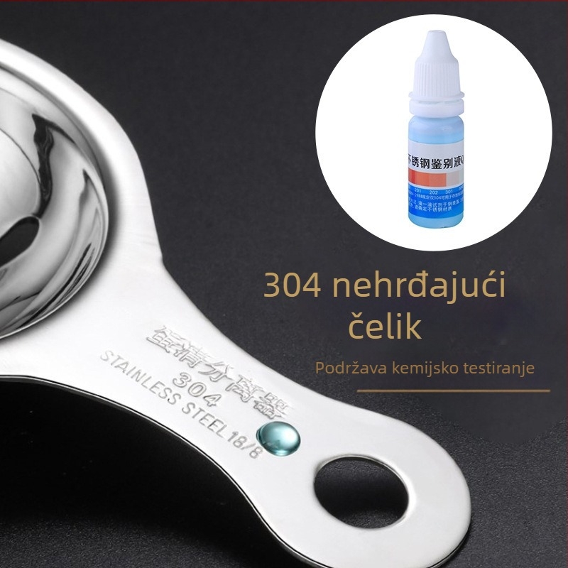 Separator za žumanjke i bjelanjke od 304 nehrđajućeg čelika, kuhinjski alat za pečenje kod kuće, ručni