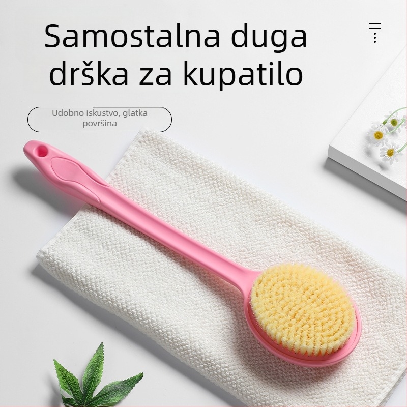 Kefica za tuširanje s dugačkom drškom za leđa, plastična, univerzalna upotreba, 100 kom u pakiranju