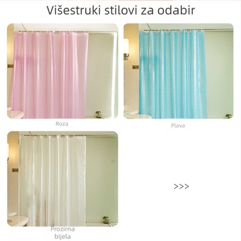 PEVA zavjesa za tuširanje, vodootporna i otporna na plijesan, suvremenog minimalističkog stila, kod A18, podrijetlo Zhejiang