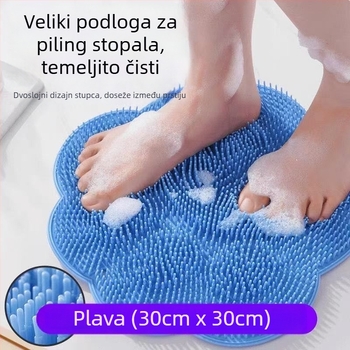 Podloga za stopala u tušu sa masažom i uklanjanjem mrtvih stanica, četka za stopala za pranje, s usisnom čašom i protukliznom površinom (plastika; univerzalna primjena; 80 komada u kutiji; ovlaštena privatna marka)
