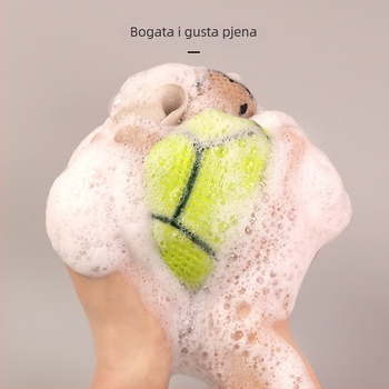 Towel Style Kornjača kupaonska lopta – šivani dizajn, bogata pjena, PE materijal, pakiranje 500 komada