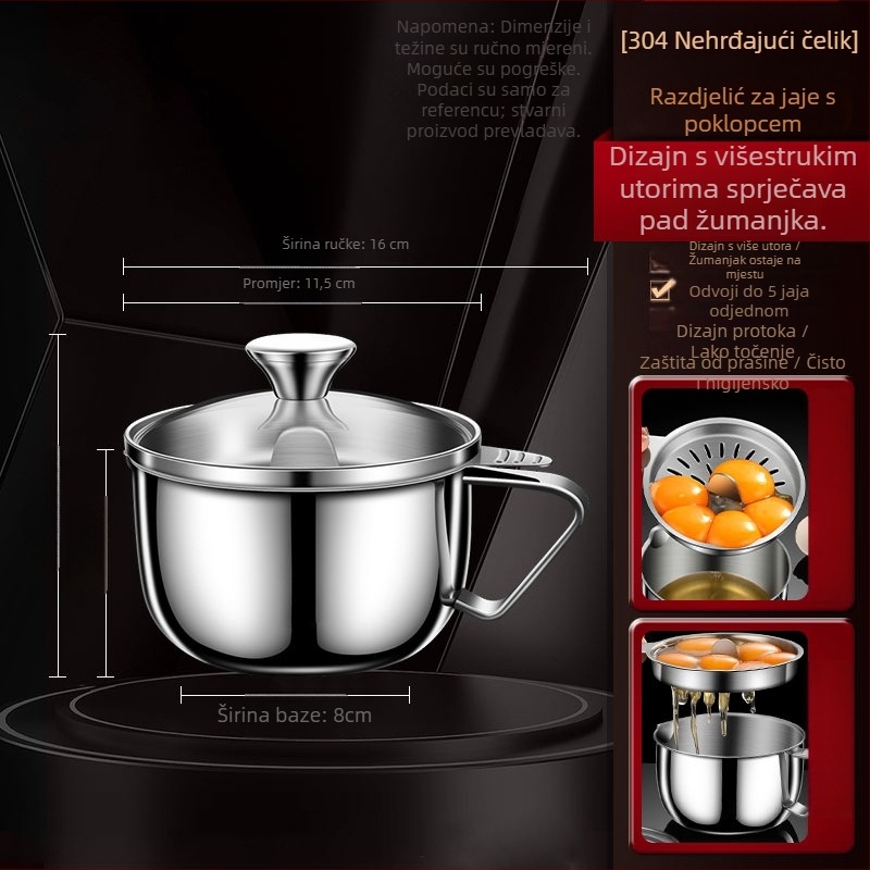 Odvajivač žumanjka od nehrđajućeg čelika 304, kuhinjski pribor