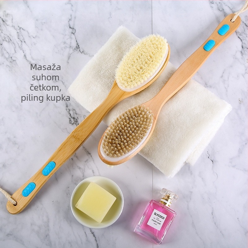 Dvostruka četka za kupanje tijelo – drška Nan Bamboo/He Wood, brend Bath Purchase from Comb, šifra YGCS-011