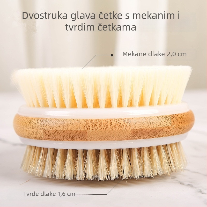 Dvostruka četka za kupanje tijelo – drška Nan Bamboo/He Wood, brend Bath Purchase from Comb, šifra YGCS-011