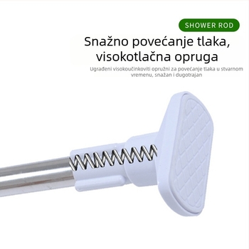Teleskopna šipka od nehrđajućeg čelika za zavjesu za tuširanje, bez bušenja