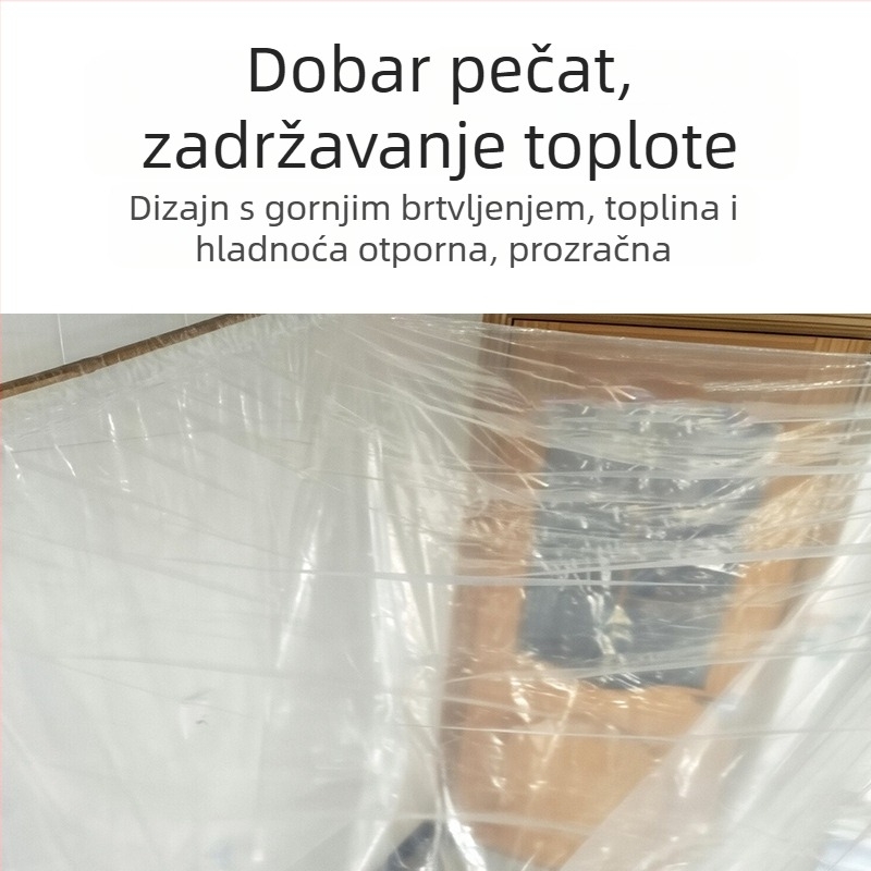 Prozirni PE kupaonski šator, pravokutnog oblika, standardne debljine, prilagodljiv, dostupne različite veličine