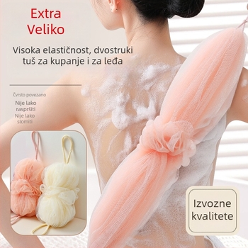 Mingyu Loptica za kupanje s pet segmenata – Premium loofa za tijelo, materijal PP, kutija 100 komada, mogućnost prilagodbe