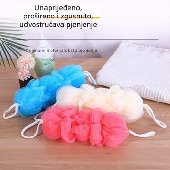 Mingyu Loptica za kupanje s pet segmenata – Premium loofa za tijelo, materijal PP, kutija 100 komada, mogućnost prilagodbe