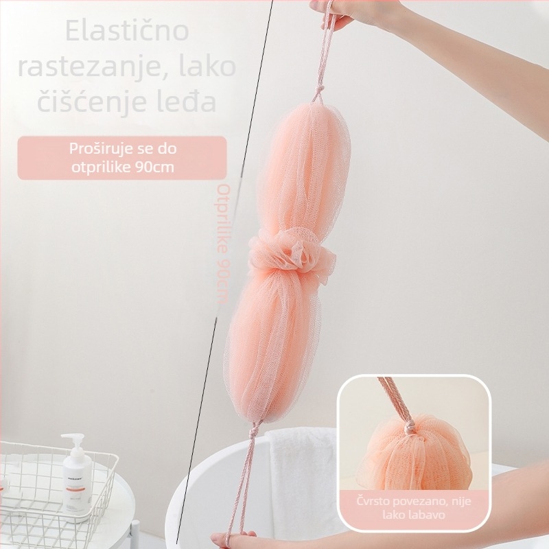 Mingyu Loptica za kupanje s pet segmenata – Premium loofa za tijelo, materijal PP, kutija 100 komada, mogućnost prilagodbe