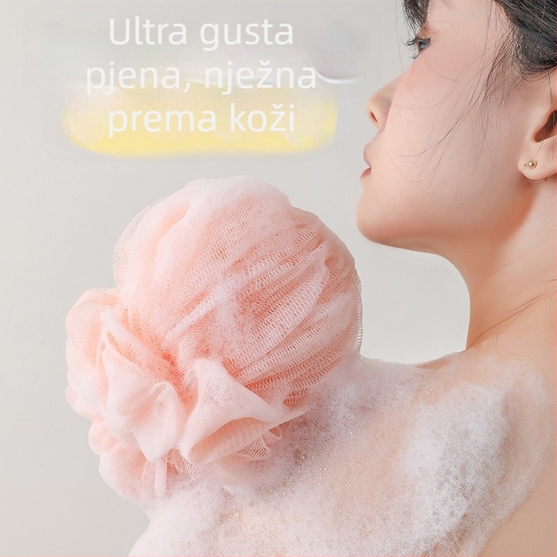 Mingyu Loptica za kupanje s pet segmenata – Premium loofa za tijelo, materijal PP, kutija 100 komada, mogućnost prilagodbe