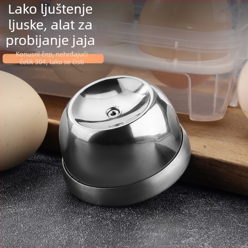 Ručni probijač za jaja od 304 nehrđajućeg čelika, za kuhana jaja