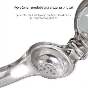 Citrusni cediljak za limune Chef Ji Qixiu, dvostruki sloj od nehrđajućeg čelika, prenosni ručni iscijeđivač, modernog dizajna