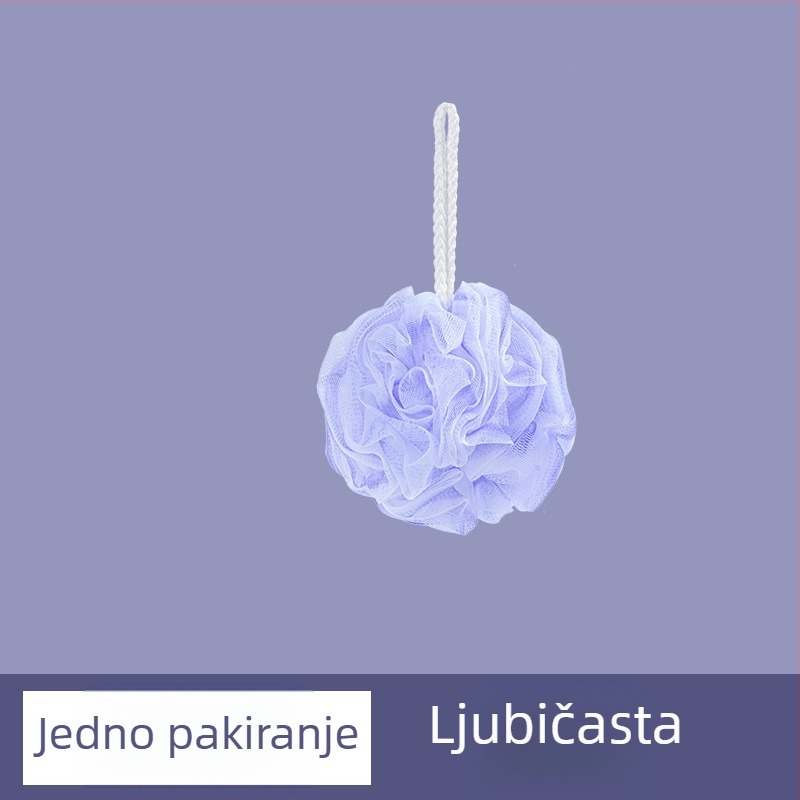 Camellia kupalna kugla s pjenušavom mrežom, kugla za kupanje s cvjetnim motivom, PE materijal