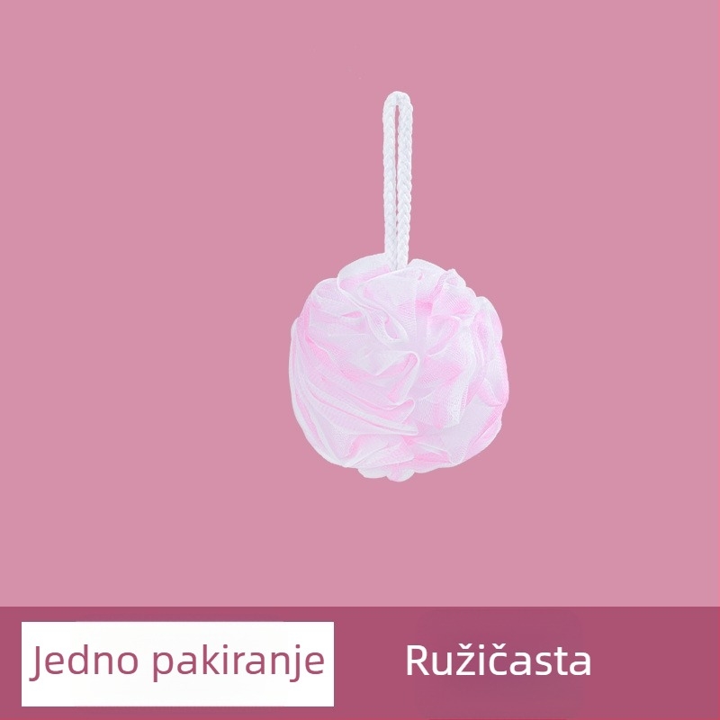 Camellia kupalna kugla s pjenušavom mrežom, kugla za kupanje s cvjetnim motivom, PE materijal