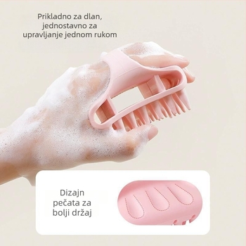 Silikonska šampon češalj za masažu vlasišta – tuš četka, opća namjena, paket od 100 kom.