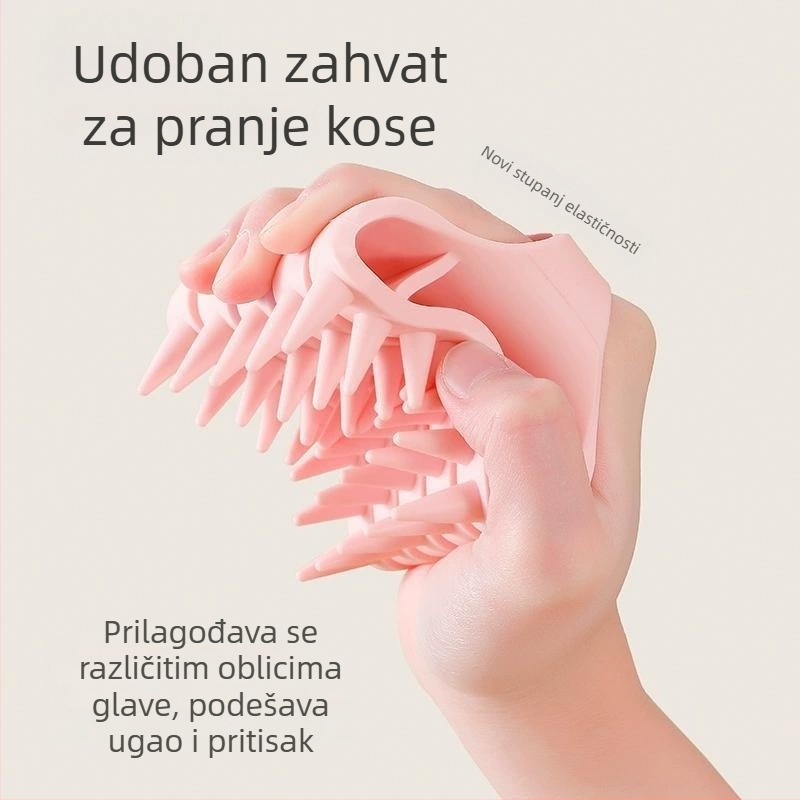 Silikonska šampon češalj za masažu vlasišta – tuš četka, opća namjena, paket od 100 kom.