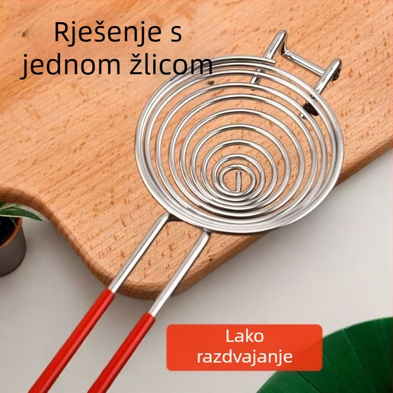 Nehrđajući čelik, produžena ručka, odvaja bjelanjak od žumanjka, filtr za tekućinu jaja i cedilo, kućna upotreba