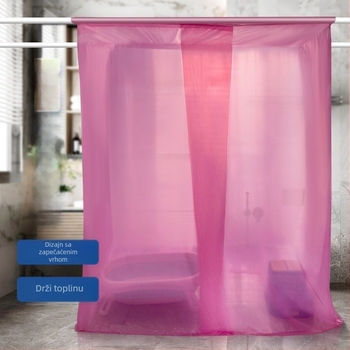 Tuš zavjesa, PE materijal, vodootporan plastični materijal, moderan minimalistički stil, nije uvezeno