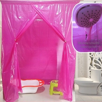 Tuš zavjesa, PE materijal, vodootporan plastični materijal, moderan minimalistički stil, nije uvezeno