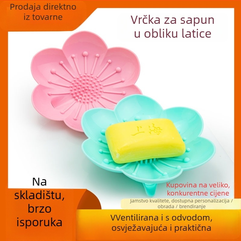 Silikonska kutija za sapun u obliku cvijeta za kupaonu, model JPD-CP-520, marka Jepuda, materijal: silikon, ispis logotipa: da, prilagođena obrada: da