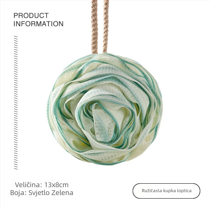 Kupaonska kugla s neotpadajućim laticama, miris ruže, PE materijal, 300 komada u kutiji