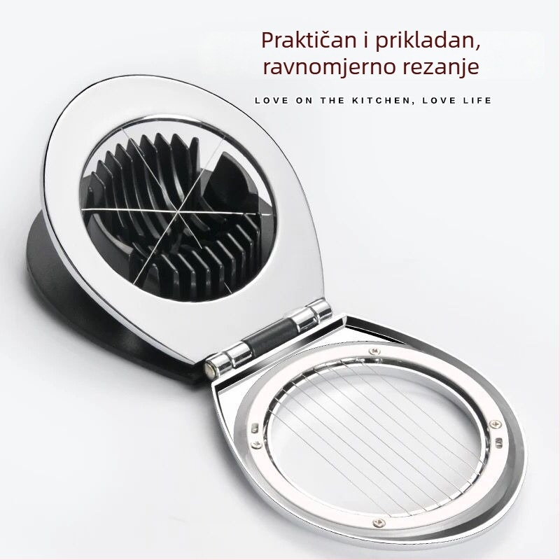 AKL višenamjenski rezač jaja od nehrđajućeg čelika, model QT003, moderni minimalistički stil.