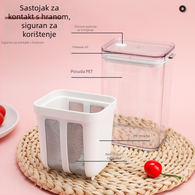 Filter za jogurt za kućnu upotrebu – grčki jogurt, velika kapaciteta, nehrđajući čelik 304 + PP, separator sirutke