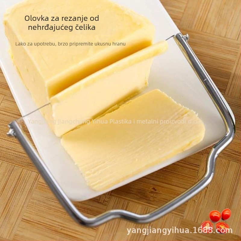 Set kuhinjskih alata od nehrđajućeg čelika: Goose Liver Slicer, Cheese Slicer, Cream Separator i Butter Wire Cutter