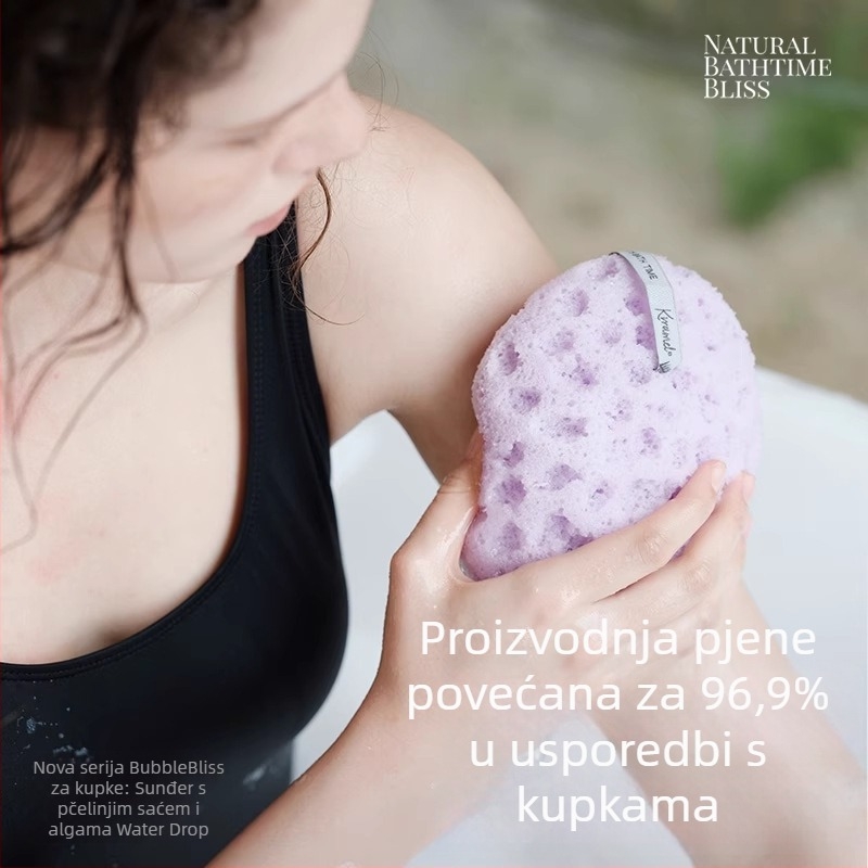 Krramel spužva za kupanje za odrasle, bogata pjena, iznimno mekana, izdržljiva, materijal PP