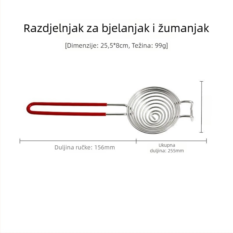 Separator bjelanjaka od nehrđajućeg čelika za pečenje, neelektrični, prilagodljiv, moderni minimalistički dizajn